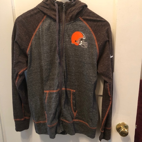 Women’s Size Large Nike NFL Cleveland Browns Full Zip Raglan - used - Picture 1 of 12